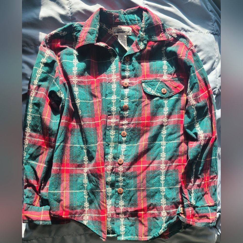 Vintage Plaid Button Down Shirt